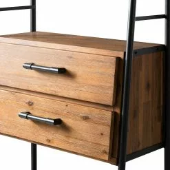 Ars manufacti Regal Atelier IV - Akazie massiv / Metall - Akazie Braun / Anthrazit -Büromöbel Verkäufe 1000123167 180628 09471406 GALLERYIMAGES P000000001000123167