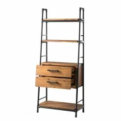 Ars manufacti Regal Atelier IV - Akazie massiv / Metall - Akazie Braun / Anthrazit -Büromöbel Verkäufe 1000123167 180628 09471407 GALLERYIMAGES P000000001000123167