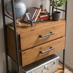 Ars manufacti Regal Atelier IV - Akazie massiv / Metall - Akazie Braun / Anthrazit -Büromöbel Verkäufe 1000123167 180917 101123041 GALLERYIMAGES P000000001000123167