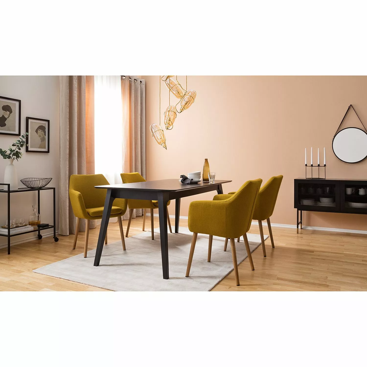 Studio Copenhagen Kommode Luuk - Matt Schwarz / Gold 4 Studio Copenhagen Kommode Luuk - Matt Schwarz / Gold – Bild 2