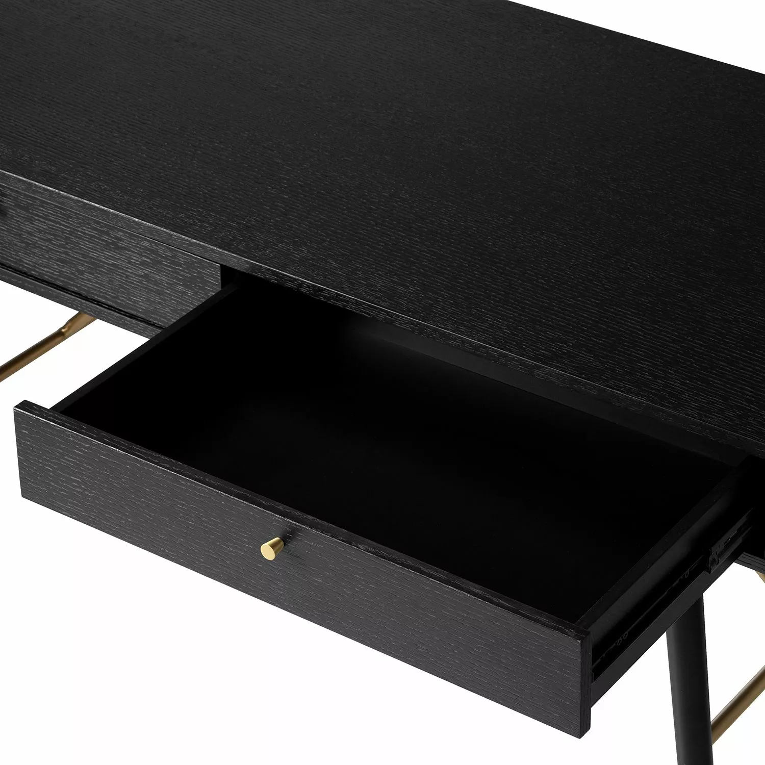 Studio Copenhagen Schreibtisch Moyo - Eiche teilmassiv / Metall - Matt Schwarz / Gold 11 Studio Copenhagen Schreibtisch Moyo - Eiche teilmassiv / Metall - Matt Schwarz / Gold – Bild 9