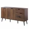 Mørteens Sideboard Gjora - Gummibaum teilmassiv - Walnuss