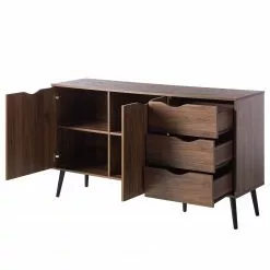 Mørteens Sideboard Gjora - Gummibaum teilmassiv - Walnuss -Büromöbel Verkäufe 1000123698 190201 06504200013 GALLERYIMAGES P000000001000123698