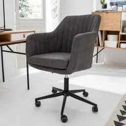 Mørteens Bürodrehstuhl Leedy - Kunstleder - Vintage Grau / Schwarz -Büromöbel Verkäufe 1000123850 190130 10524900005 GALLERYIMAGES P000000001000123850