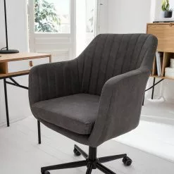 Mørteens Bürodrehstuhl Leedy - Kunstleder - Vintage Grau / Schwarz -Büromöbel Verkäufe 1000123850 190130 10525000006 GALLERYIMAGES P000000001000123850