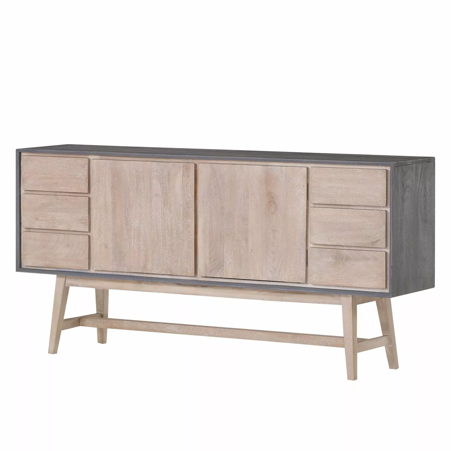 Norrwood Sideboard Karis - Mango massiv - Grau / Mango 3 Norrwood Sideboard Karis - Mango massiv - Grau / Mango