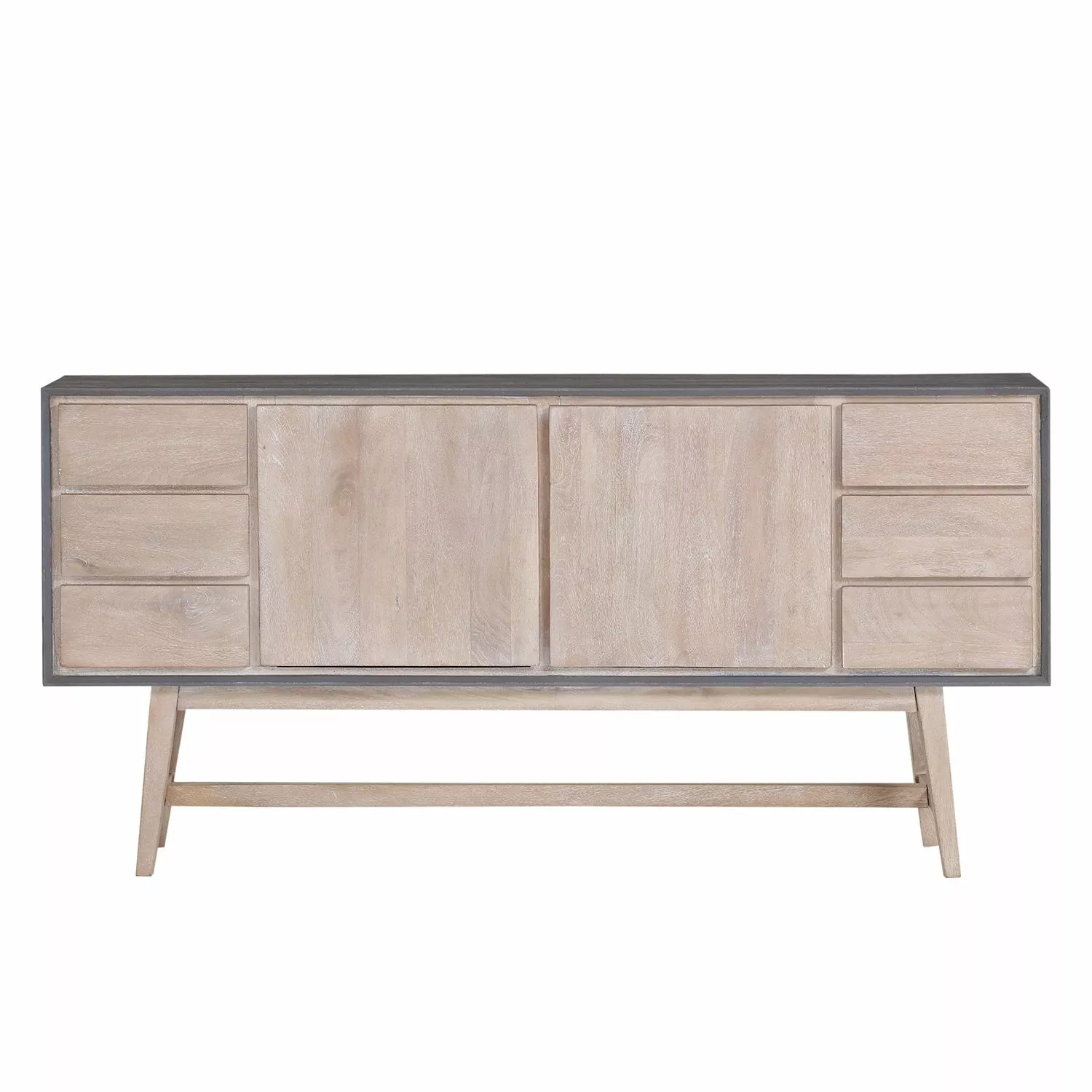 Norrwood Sideboard Karis - Mango massiv - Grau / Mango 6 Norrwood Sideboard Karis - Mango massiv - Grau / Mango – Bild 4