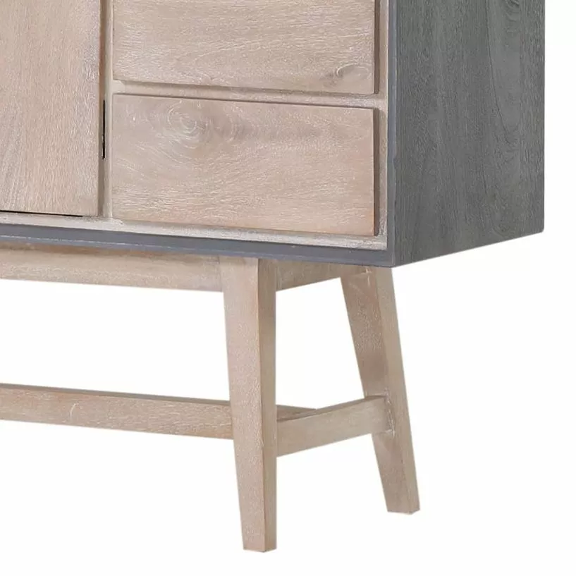 Norrwood Sideboard Karis - Mango massiv - Grau / Mango 7 Norrwood Sideboard Karis - Mango massiv - Grau / Mango – Bild 5