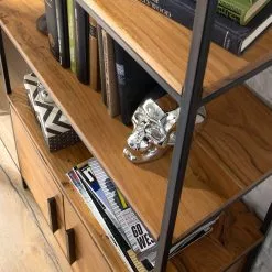 Ars manufacti Regal Woodson IV - Akazie massiv / Eisen - Akazie Hellbraun -Büromöbel Verkäufe 1000125843 191112 10032900120 DETAILS P000000001000125843