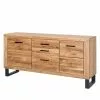 Naturoo Sideboard Loxton - Eiche teilmassiv / Metall - Eiche / Schwarz