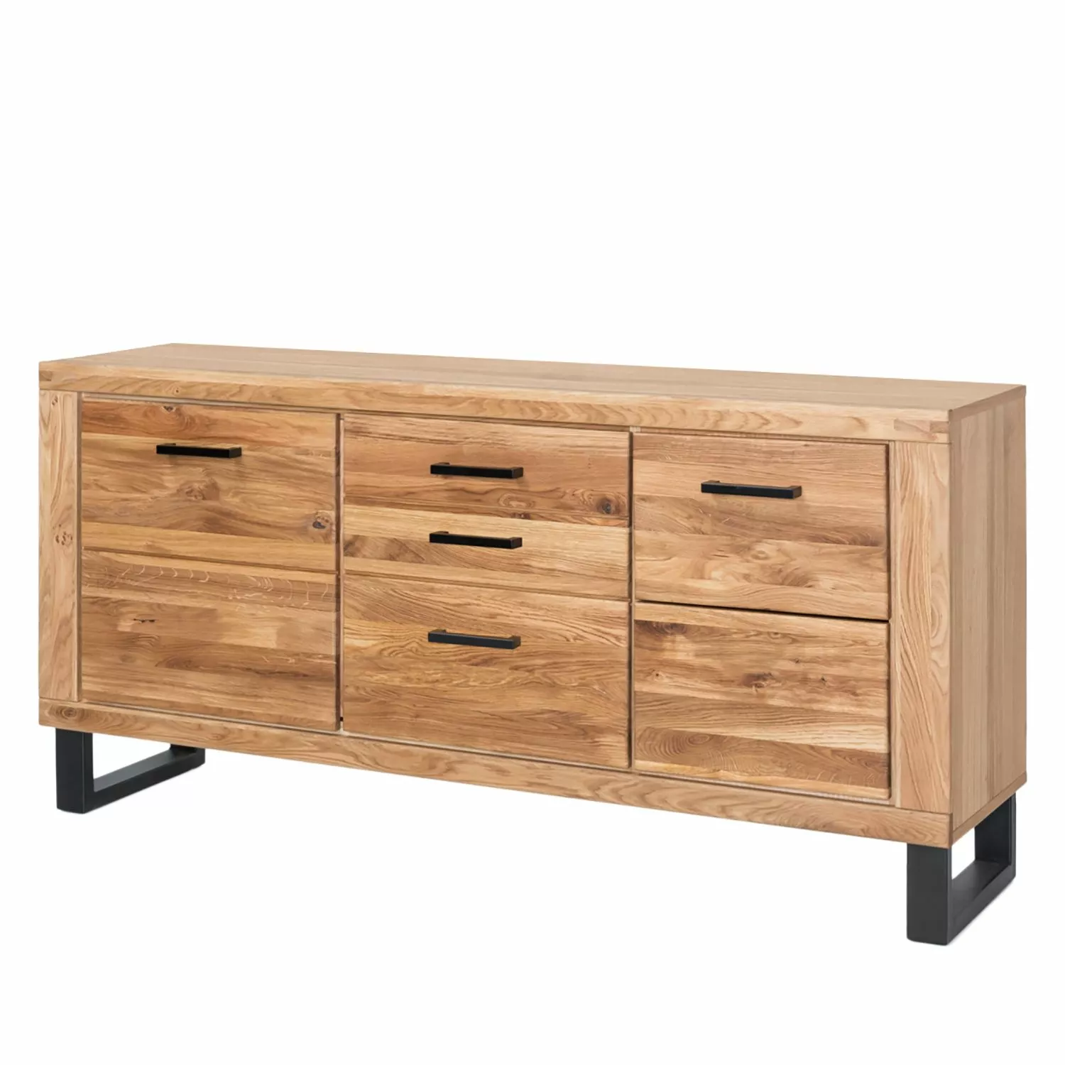 Naturoo Sideboard Loxton - Eiche teilmassiv / Metall - Eiche / Schwarz 3 Naturoo Sideboard Loxton - Eiche teilmassiv / Metall - Eiche / Schwarz
