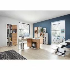 Germania Aktenschrank Lioni l - Eiche Navarra Dekor / Weiß -Büromöbel Verkäufe 1000126191 181009 10480403 MOOD GALLERYIMAGES P000000001000126191 mood