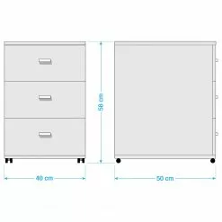 Germania Rollcontainer Lioni - Eiche Navarra Dekor / Weiß 13 Germania Rollcontainer Lioni - Eiche Navarra Dekor / Weiß -Büromöbel Verkäufe 1000126194 211124 0852410000503 SKETCH DETAILS P000000001000126194 sketch