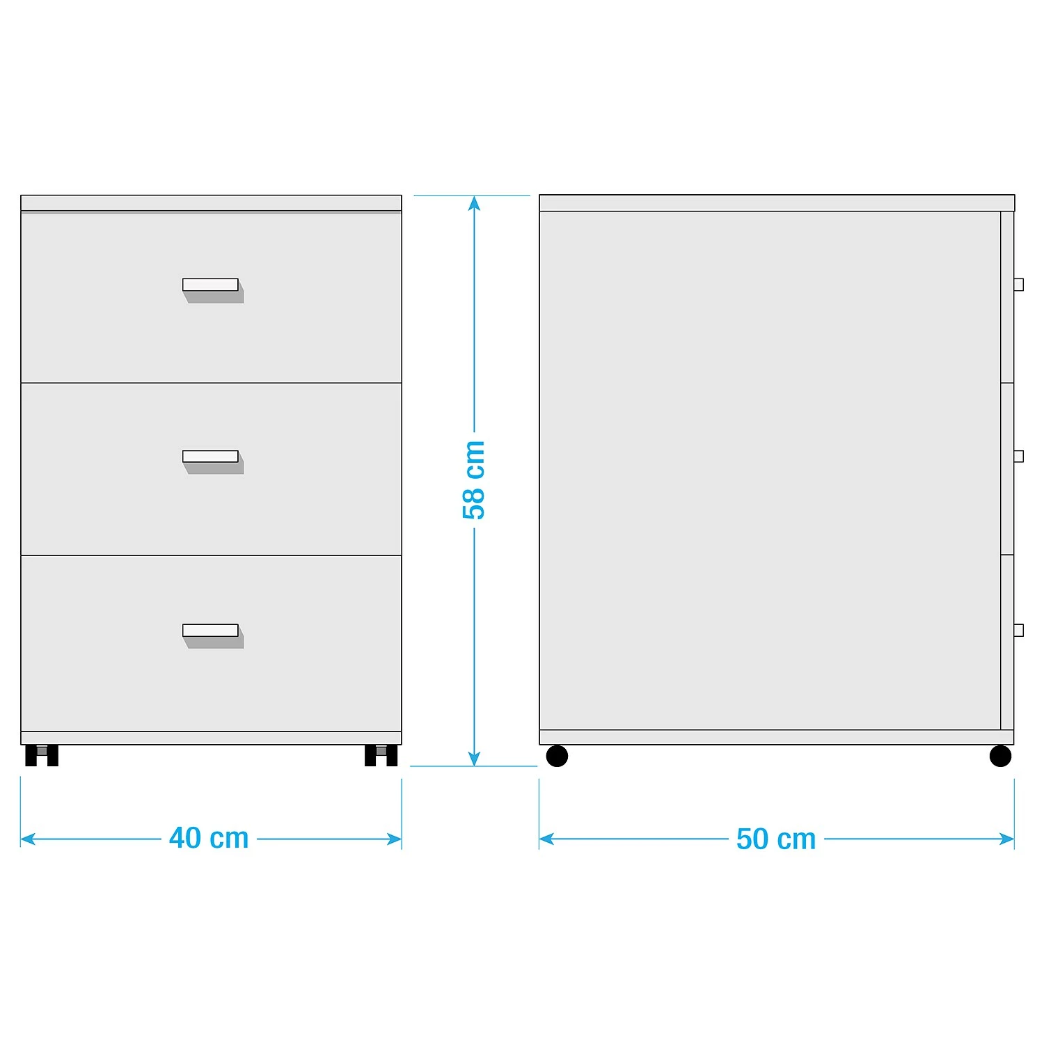 Germania Rollcontainer Lioni - Eiche Navarra Dekor / Weiß 8 Germania Rollcontainer Lioni - Eiche Navarra Dekor / Weiß – Bild 6