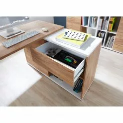 Germania Eckschreibtisch Lioni - Eiche Navarra Dekor / Weiß -Büromöbel Verkäufe 1000126218 180716 12473830 GALLERYIMAGES P000000001000126218