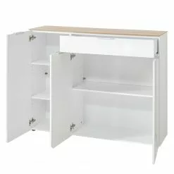 Germania Sideboard Cetano - Hochglanz Weiß / Eiche Navarra Dekor - Breite: 134 cm 9 Germania Sideboard Cetano - Hochglanz Weiß / Eiche Navarra Dekor - Breite: 134 cm -Büromöbel Verkäufe 1000126224 180727 08195134 GALLERYIMAGES P000000001000126224