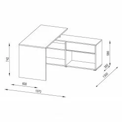 Maja Möbel Eckschreibtisch Tyler - Weiß -Büromöbel Verkäufe 1000126607 180821 10383902 GALLERYIMAGES P000000001000126607