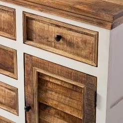 Maison Belfort Sideboard Newhaven - Mango teilmassiv - Mango / Weiß -Büromöbel Verkäufe 1000128954 200122 18404800050 DETAILS P000000001000128954