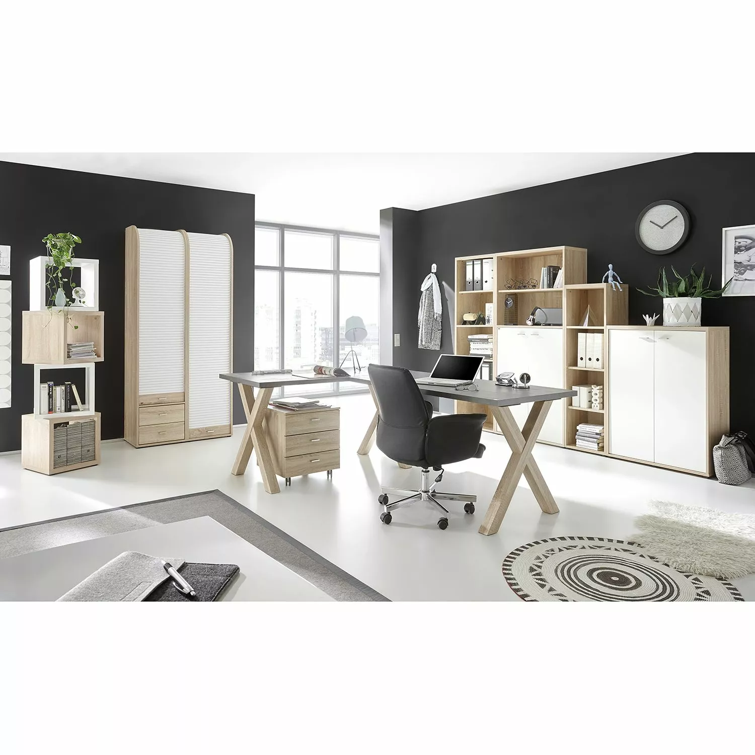 Mooved Aktenregal Leeton l - Eiche Sanremo Hell Dekor - Höhe: 180 cm 4 Mooved Aktenregal Leeton l - Eiche Sanremo Hell Dekor - Höhe: 180 cm – Bild 2