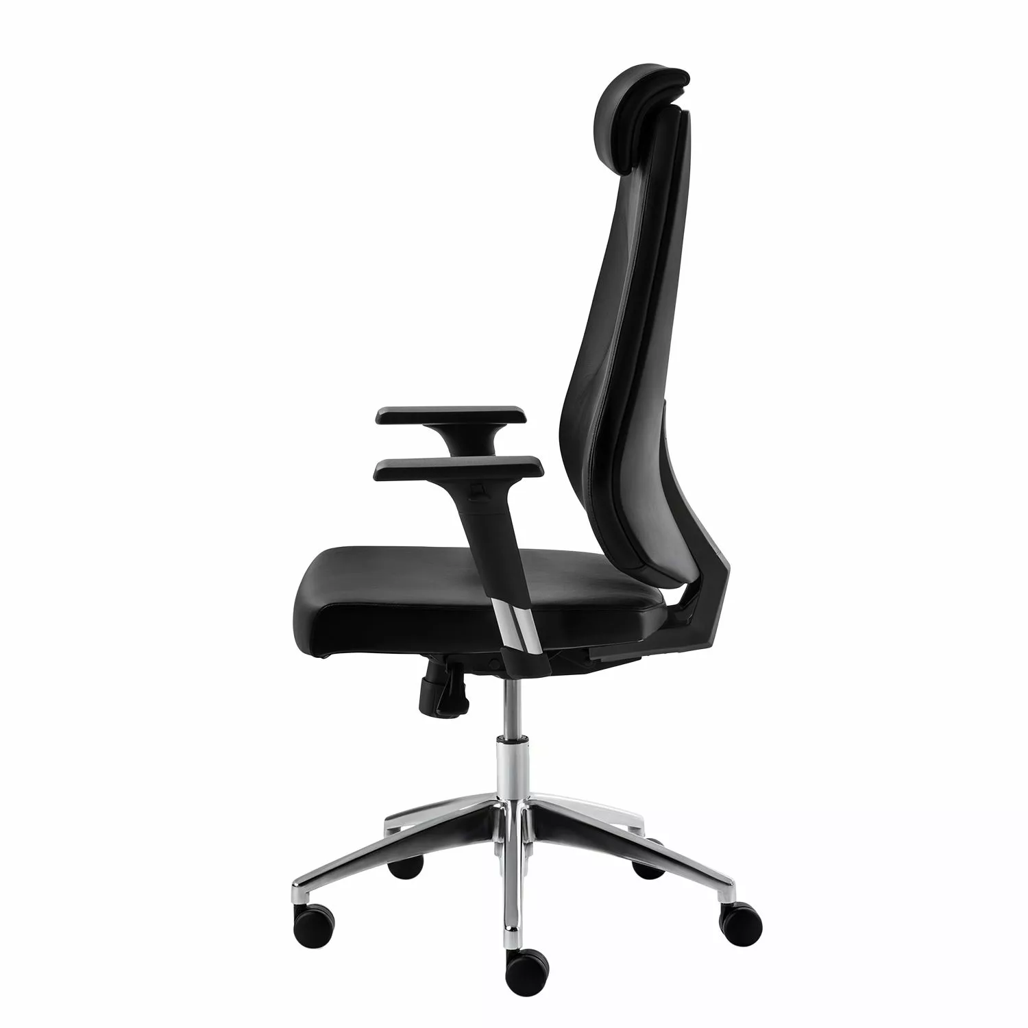 Mayer Sitzmöbel Bürodrehstuhl Lakota - Echtleder / Aluminium - Schwarz / Chrom 5 Mayer Sitzmöbel Bürodrehstuhl Lakota - Echtleder / Aluminium - Schwarz / Chrom – Bild 3