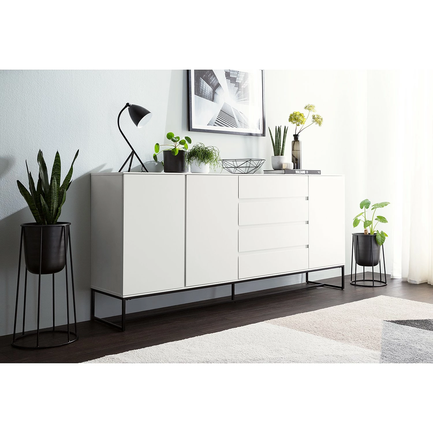 Fredriks Sideboard Zaddy I - Weiß / Schwarz 21 Fredriks Sideboard Zaddy I - Weiß / Schwarz – Bild 19