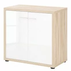 Maja Möbel Aktenschrank Set Plus - Weiß / Eiche Dekor