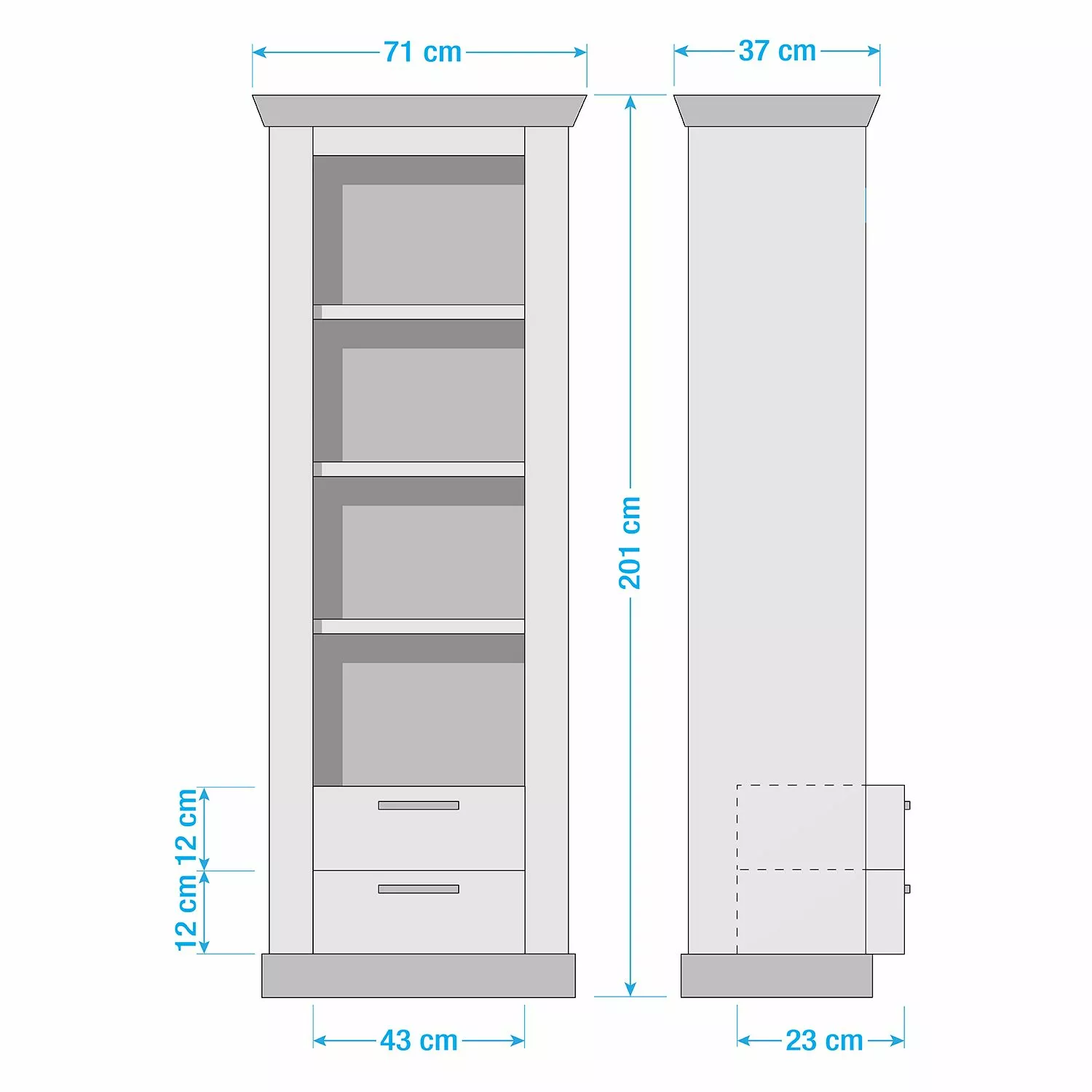 Ridgevalley Regal Lewk - Pinie Weiß Dekor / Pinie Dekor 8 Ridgevalley Regal Lewk - Pinie Weiß Dekor / Pinie Dekor – Bild 6