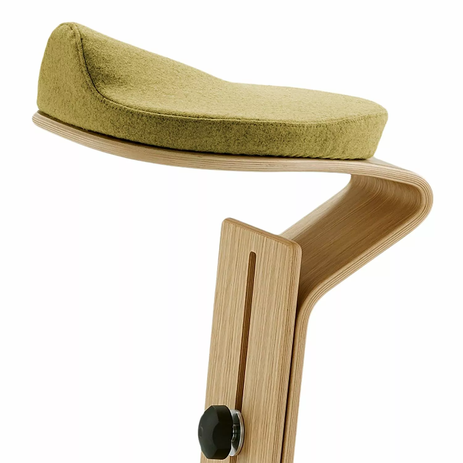 Mayer Sitzmöbel Hocker myERCOLINO - Laneve-Wolle / Echtholzfunier - Olivgelb 4 Mayer Sitzmöbel Hocker myERCOLINO - Laneve-Wolle / Echtholzfunier - Olivgelb – Bild 2