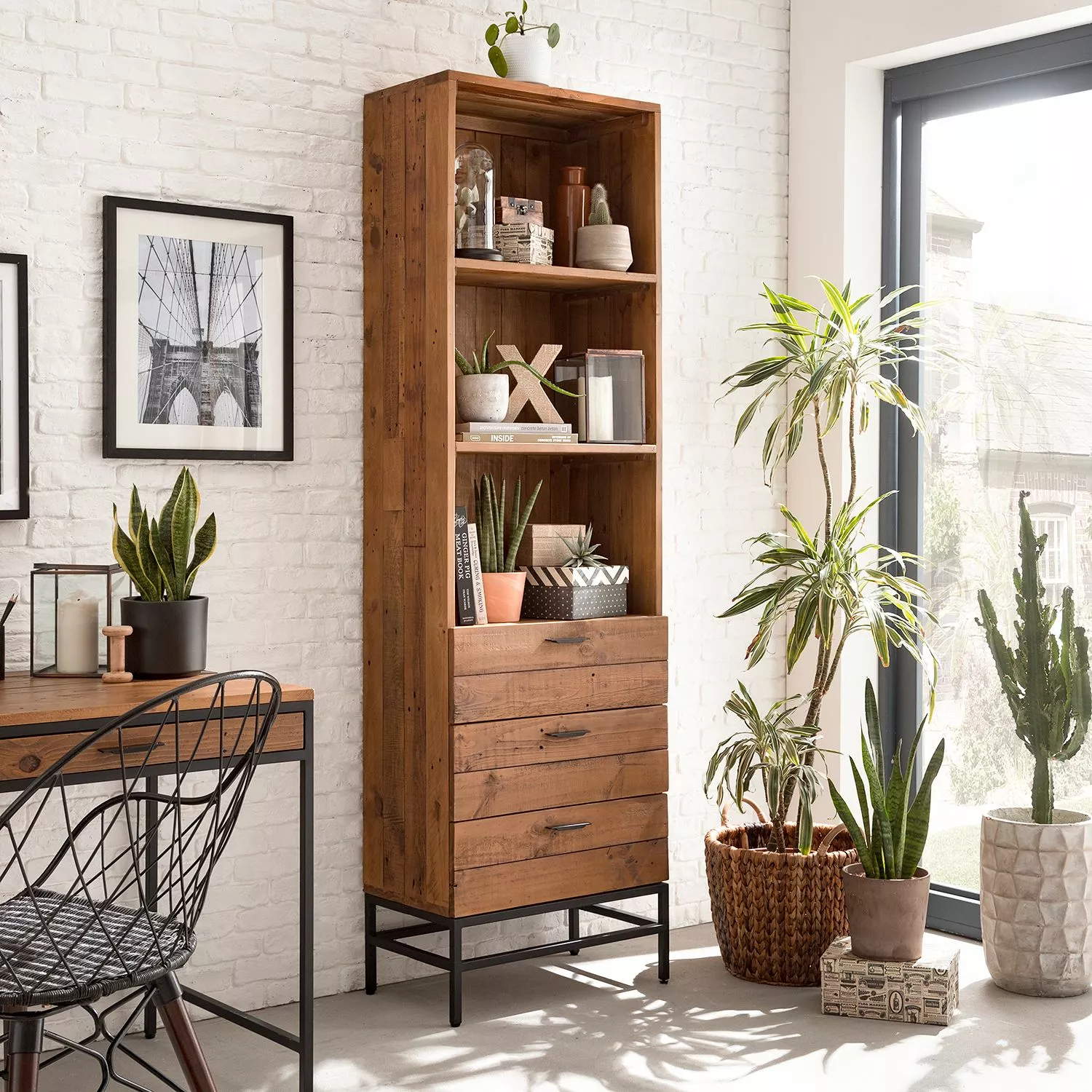 Ars manufacti Regal Grasby - Pinie massiv / Metall - Pinie / Schwarz 4 Ars manufacti Regal Grasby - Pinie massiv / Metall - Pinie / Schwarz – Bild 2