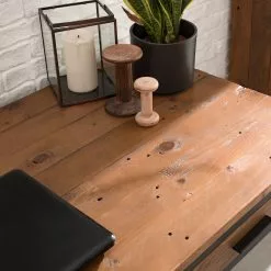 Ars manufacti Schreibtisch Grasby - Pinie massiv / Metall - Pinie / Schwarz -Büromöbel Verkäufe 1000147153 190730 14584900014 DETAILS P000000001000147153