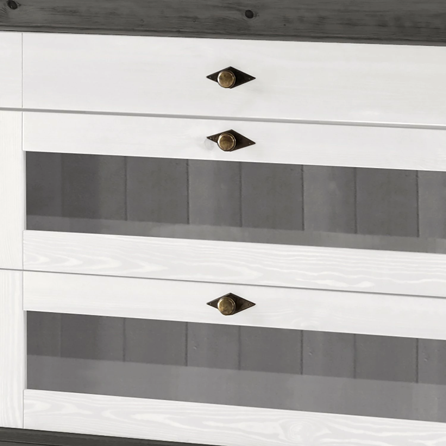 Maison Belfort Sideboard Bergen II - Kiefer massiv - Kiefer Weiß / Kiefer Grau 6 Maison Belfort Sideboard Bergen II - Kiefer massiv - Kiefer Weiß / Kiefer Grau – Bild 4