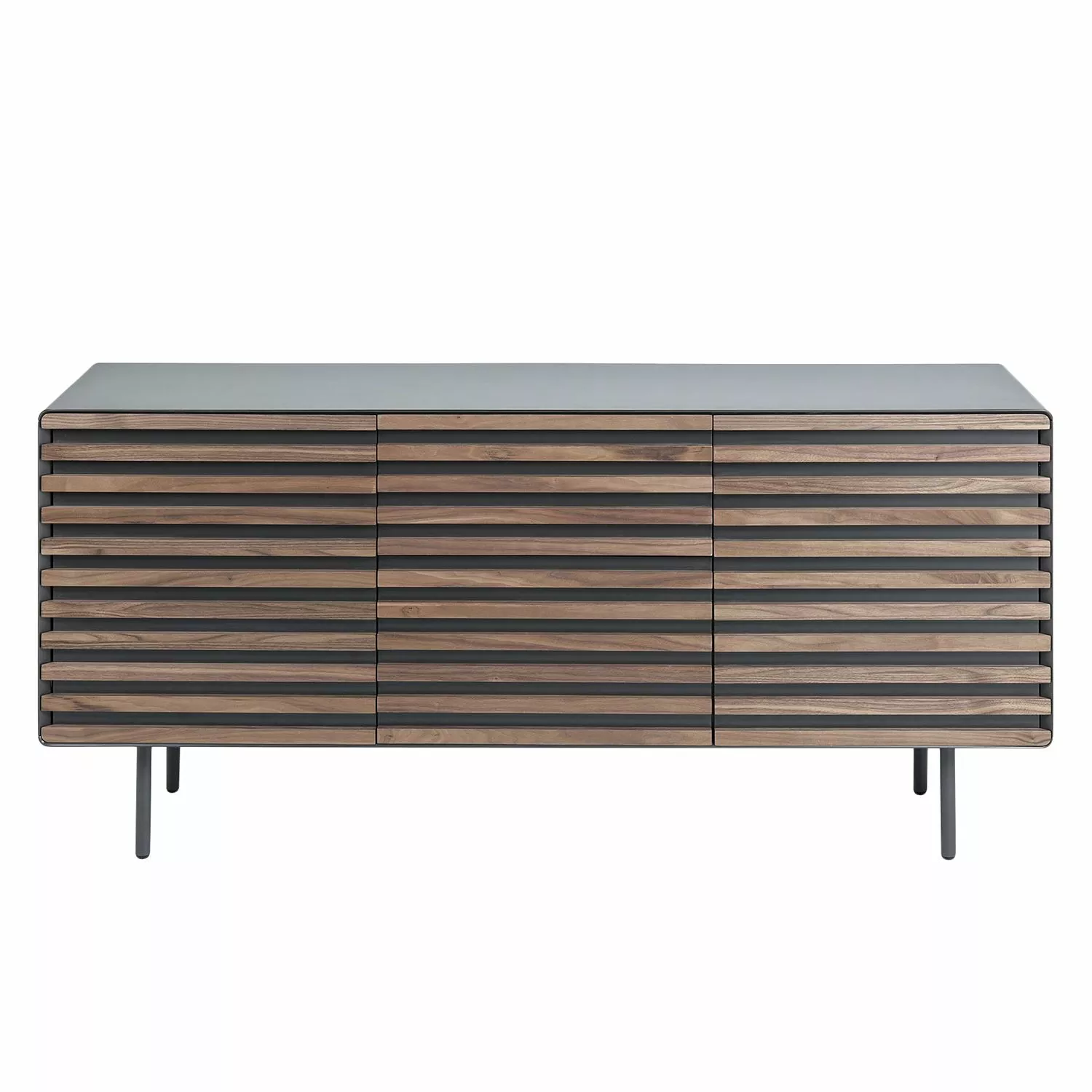 Norrwood Sideboard Kipra - Echtholzfurnier - Walnuss / Graphit 5 Norrwood Sideboard Kipra - Echtholzfurnier - Walnuss / Graphit – Bild 3