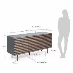 Norrwood Sideboard Kipra - Echtholzfurnier - Walnuss / Graphit 11 Norrwood Sideboard Kipra - Echtholzfurnier - Walnuss / Graphit -Büromöbel Verkäufe 1000150226 181214 16440300080 GALLERYIMAGES P000000001000150226