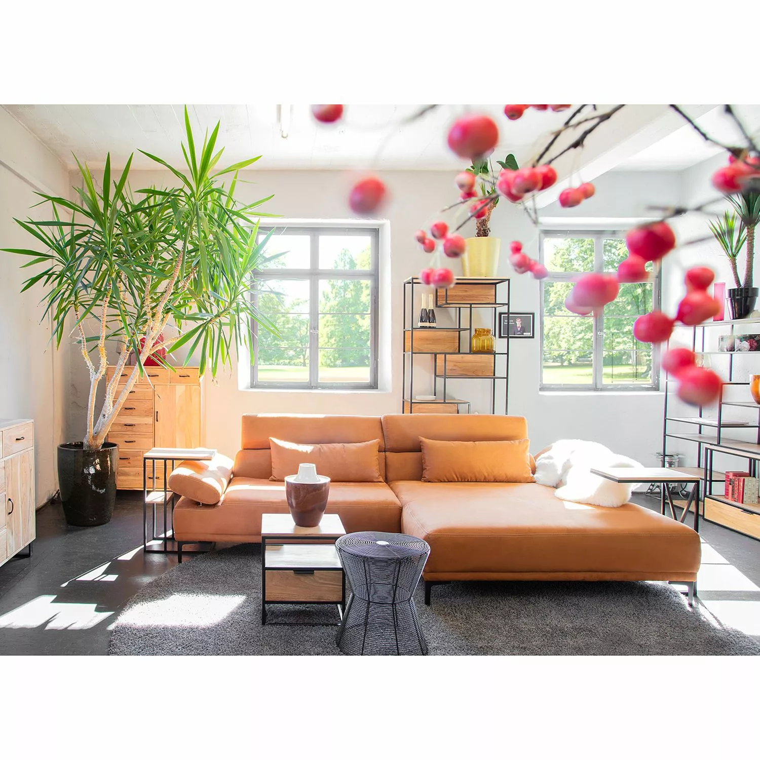 Red Living Regal Mello - Akazie massiv - Akazie Natur / Schwarz 4 Red Living Regal Mello - Akazie massiv - Akazie Natur / Schwarz – Bild 2