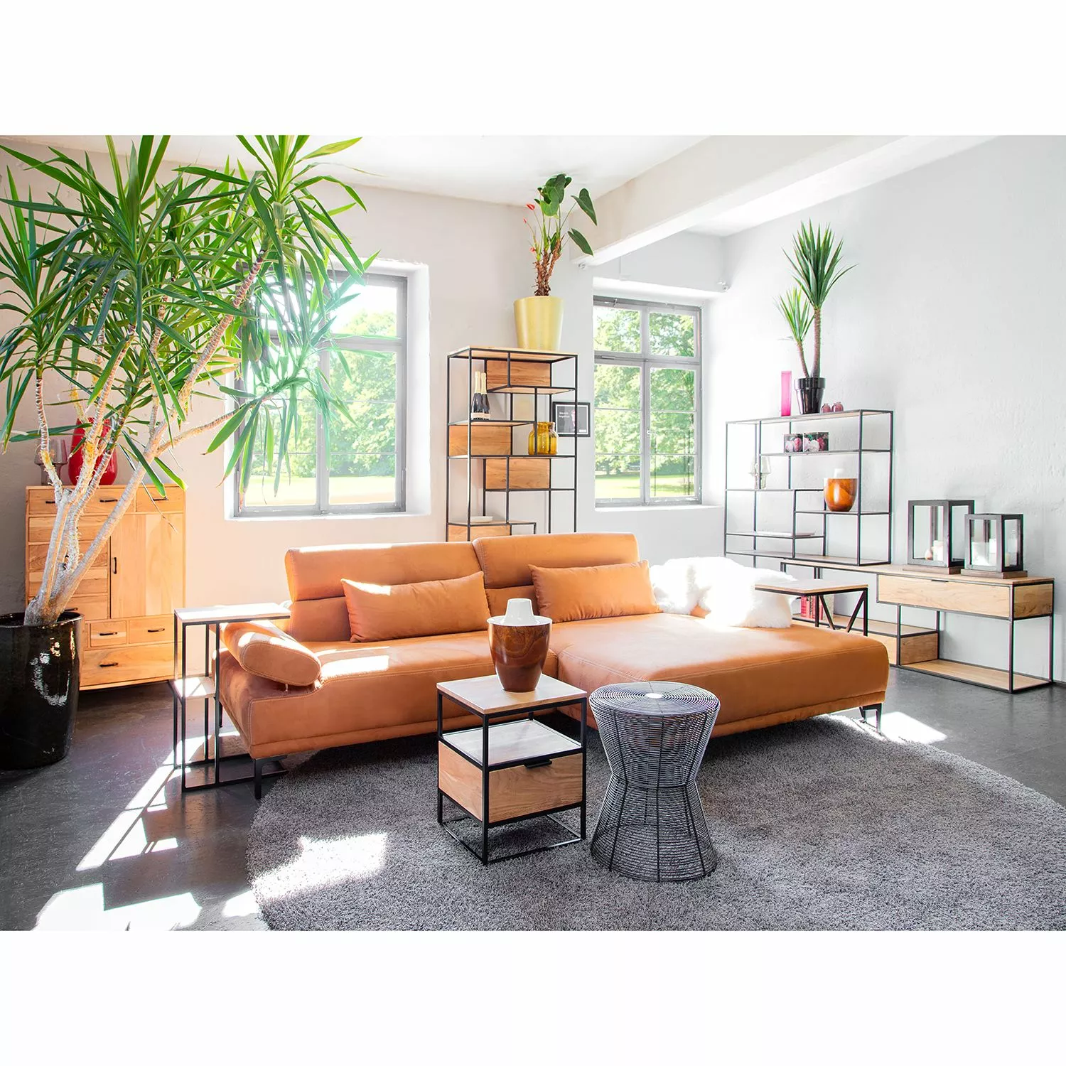 Red Living Regal Mello - Akazie massiv - Akazie Natur / Schwarz 5 Red Living Regal Mello - Akazie massiv - Akazie Natur / Schwarz – Bild 3