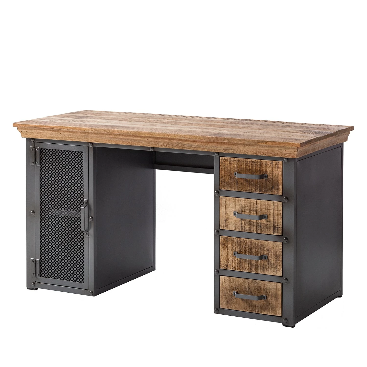 Ars manufacti Schreibtisch Hunter II - Mango massiv / Metall - Mango / Silber 3 Ars manufacti Schreibtisch Hunter II - Mango massiv / Metall - Mango / Silber