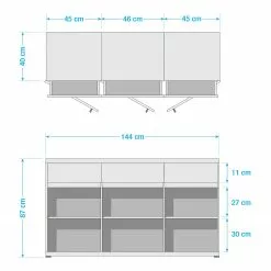 Germania Sideboard Lissabon - Buche Dekor / Anthrazit - Breite: 144 cm 15 Germania Sideboard Lissabon - Buche Dekor / Anthrazit - Breite: 144 cm -Büromöbel Verkäufe 1000150687 181217 15305300020 GALLERYIMAGES P000000001000150687
