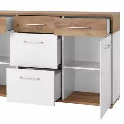 Germania Sideboard Nerola - Weiß / Eiche Navarra Dekor -Büromöbel Verkäufe 1000150711 190104 11554500024 GALLERYIMAGES P000000001000150711