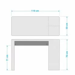 Loftscape Schreibtisch Cooks Hill - Matt Weiß / Matt Anthrazit 11 Loftscape Schreibtisch Cooks Hill - Matt Weiß / Matt Anthrazit -Büromöbel Verkäufe 1000150737 190110 15124600005 GALLERYIMAGES P000000001000150737