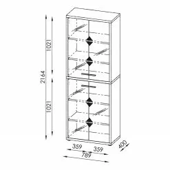 Maja Möbel Aktenschrank Set Plus III - Farbe - Weiß / Eiche Dekor -Büromöbel Verkäufe 1000152696 190123 10093300051 GALLERYIMAGES P000000001000152696