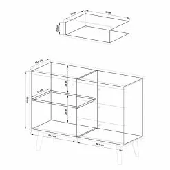 Norrwood Kommode Gyland - Matt Weiß / Eiche Riviera Dekor -Büromöbel Verkäufe 1000164005 190307 08392200038 GALLERYIMAGES P000000001000164005