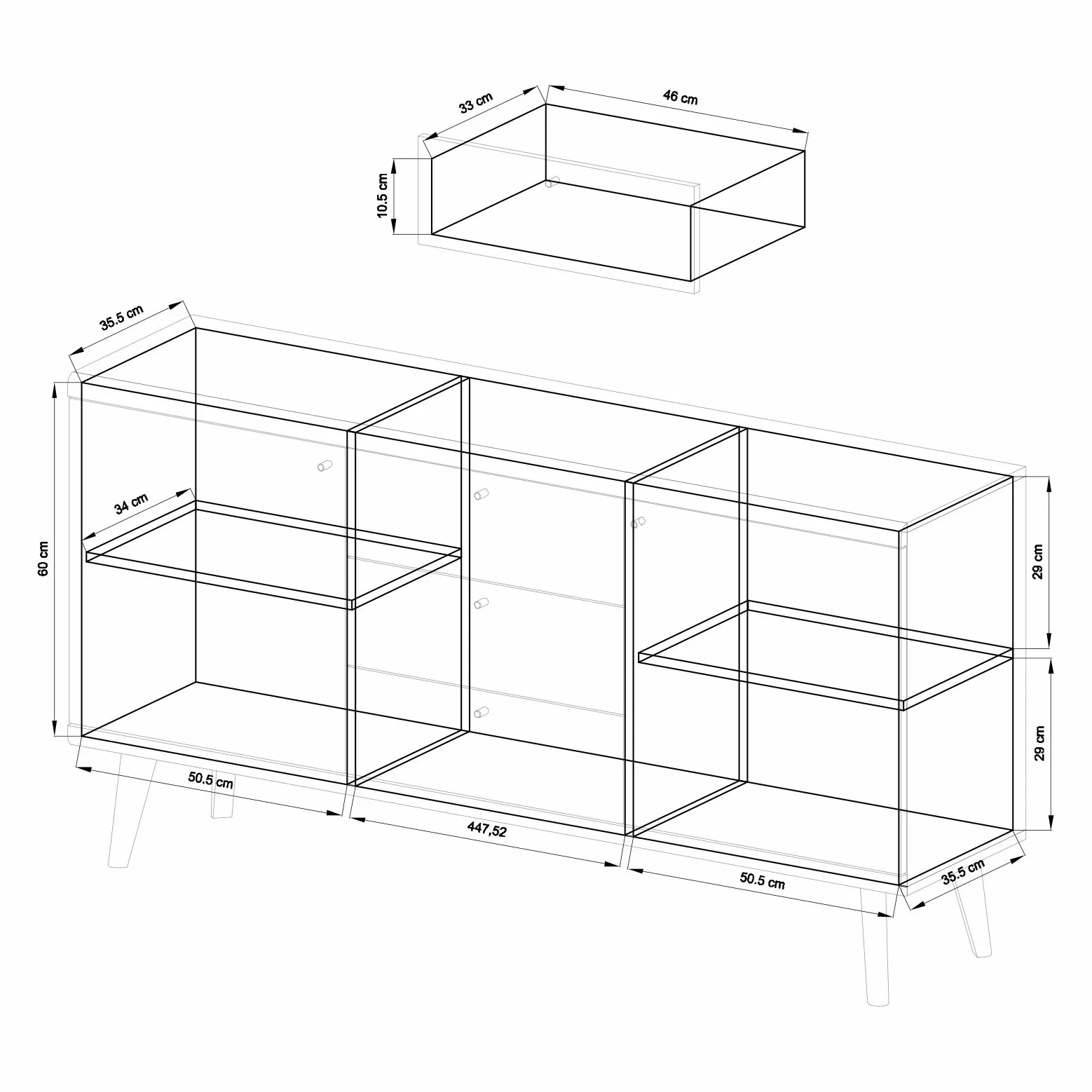 Norrwood Sideboard Gyland - Matt Weiß / Eiche Riviera Dekor 13 Norrwood Sideboard Gyland - Matt Weiß / Eiche Riviera Dekor – Bild 11