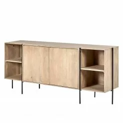 Norrwood Sideboard Longavi - Mango massiv / Metall - Mango / Schwarz