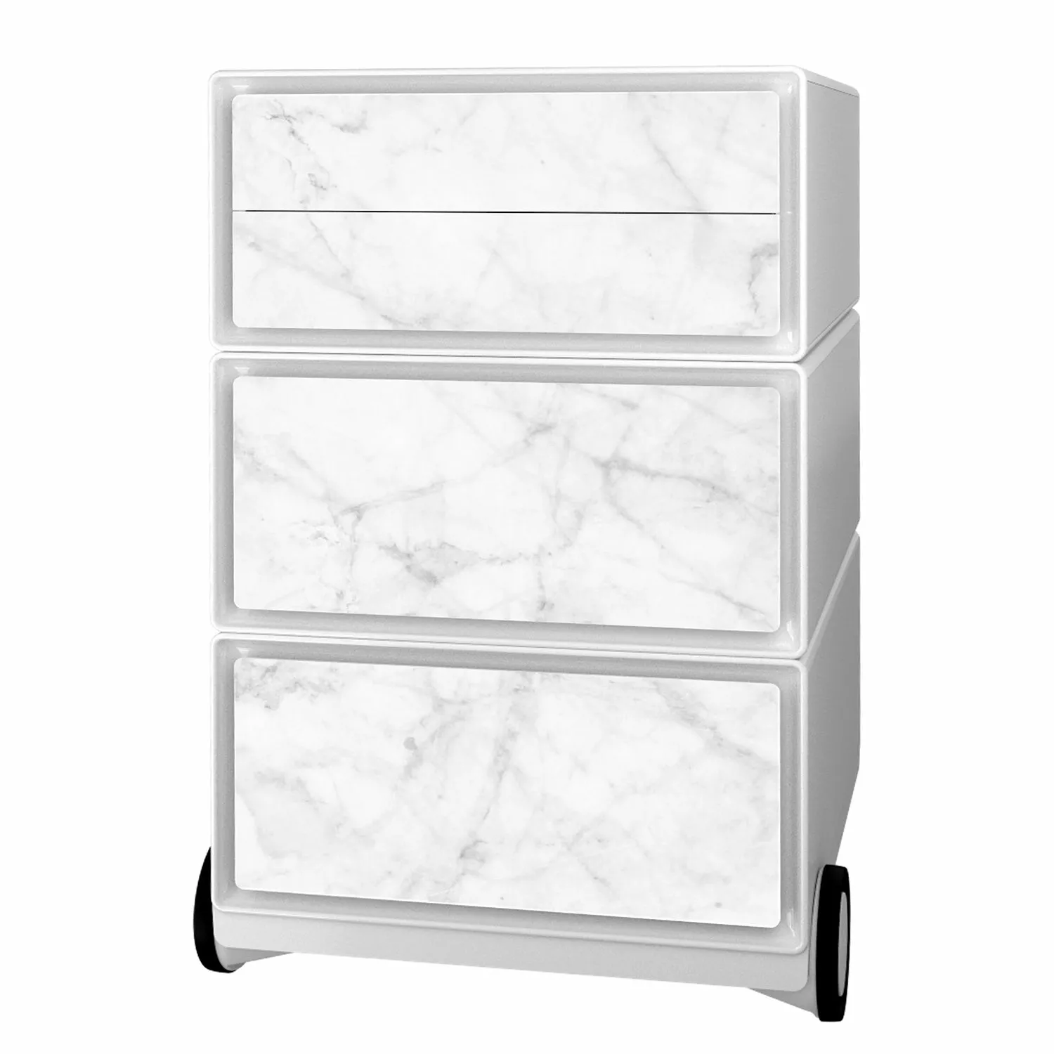 EasyOffice by Paperflow Rollcontainer easyBox Strukturen I - Kunststoff - Weiß 3 EasyOffice by Paperflow Rollcontainer easyBox Strukturen I - Kunststoff - Weiß