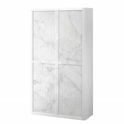 EasyOffice by Paperflow Aktenschrank easyOffice Strukturen II - Kunststoff - Weiß