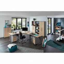 Germania Aktenregal Avero I - Ahorn Dekor / Silber -Büromöbel Verkäufe 1000166770 190329 13032700133 MOOD GALLERYIMAGES P000000001000166770 mood