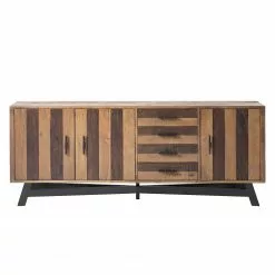 Ars manufacti Sideboard Tamati II - Pinie massiv / Eisen - Pinie / Schwarz -Büromöbel Verkäufe 1000166787 191011 15391700011 DETAILS P000000001000166787
