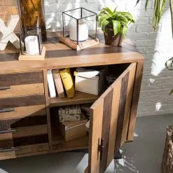 Ars manufacti Sideboard Tamati II - Pinie massiv / Eisen - Pinie / Schwarz -Büromöbel Verkäufe 1000166787 200117 06085800006 MOOD DETAILS P000000001000166787 mood