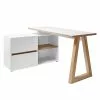 Jahnke Schreibtisch CLUB C 145 E - Weiß / Kerneiche Dekor -Büromöbel Verkäufe 1000168497 190328 12555100047 IMAGE P000000001000168497