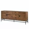 Ars manufacti Sideboard Grasby II - Altholz Pinie / Metall - Pinie Dunkel / Schwarz